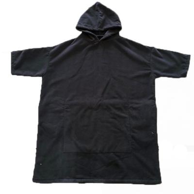 China QUICK DRY Black Poncho Surf Poncho Hooded 100%cotton Beach Towel for sale