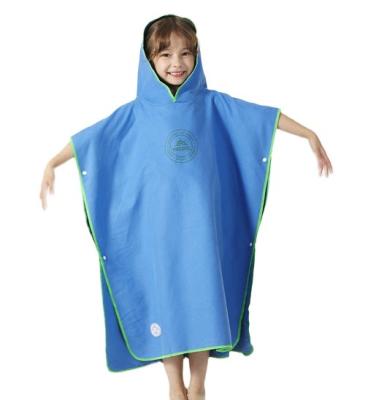 China Super soft microfiber high quality child safe hooded child's towel and poncho for sale