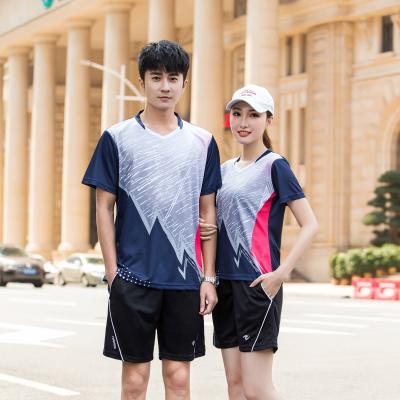 China 2021 breathable and quick dry made in china cheap badminton tennis wears sports wears mens and ladies sizes ping pong tank tops for sale