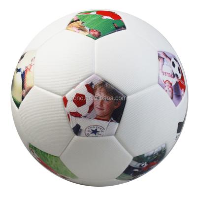 China PU With Texture OEM Custom Design Logo Soccer Ball Size 2 3 4 5 Toys Match Souvenir Football With Printed Photo for sale