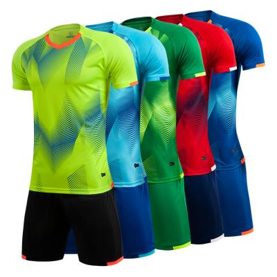 China Custom made football shirt polyester running man football soccer teamwear sets OEM service is avalibalefootball jersey custom for sale