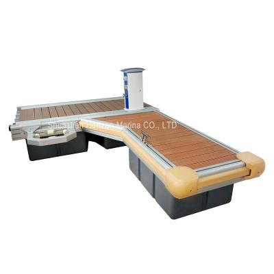 Cina MIA Certified Floating Pontoon Aluminum Pontoon PE Pontoonfor Fish Harbor in vendita