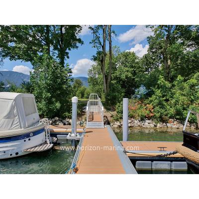 Chine aluminum pontoon floating dock floating bridge floating walkway à vendre