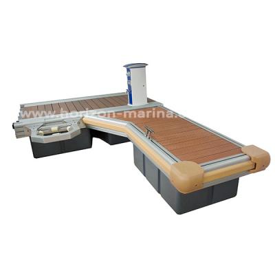 China Aluminum floating pontoon boat dock hdpe floating pontoon marina dock/bridge en venta