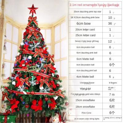 China Wholesale Luxury Artificial Christmas Tree 2.1 M Christmas Tree For Home Decoration for sale