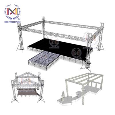 China 6061-T6 / 6082-T6 Alloy Aluminum Portable Stage Platform For DJ Lights And Event Stage Backdrop for sale