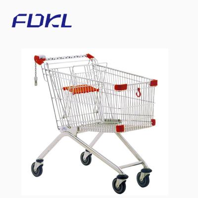 China Durable Asian style supermarket/European/American store express shopping trolley, hypermarket trolley for sale