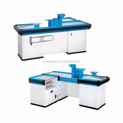 China Durable Using Supermarket Design Supermarket Cashier Counter Table Available for sale