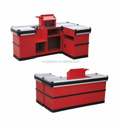 China Various widely used supermarket plastic spraying equipment checkout counter available for sale