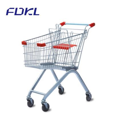 China Durable Hot Sale Cheap Stainless Steel Supermarket Shopping Trolley for sale