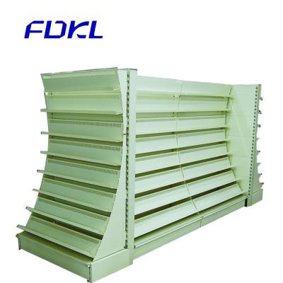 China Store Book Shelves Supermarket Double Sided Book Rack Metal System for sale