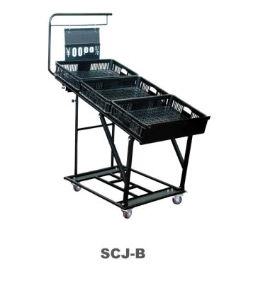 China Good quality high grade steel supermarket vegetable shelf for sale