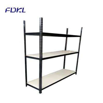 China Corrosion Protection Light Duty Laminate Slotted Corner Storage Rack With Pallet for sale