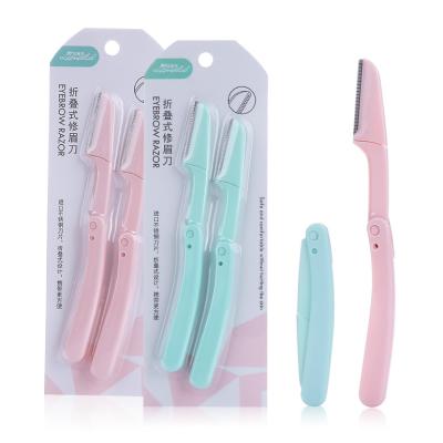 China Lameila Foldable Easy Carry Foldable Stainless Steel Woman Razor Eyebrow Trimmer Hair Eyebrow Trimmer Set A0888 for sale