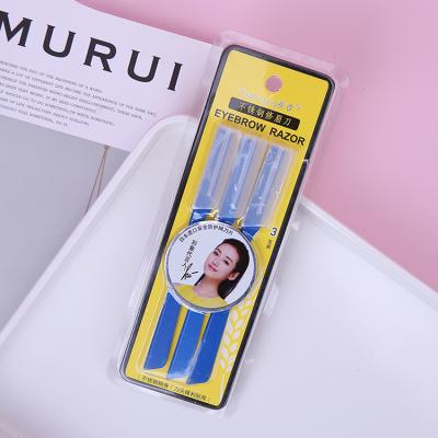 China Factory Custom Sharp Manual Women Beauty 3pcs Sharp Manual Women Eyebrow Trimmer Hair Trimmer Eyebrow Trimmer Eyebrow Trimmer Facial Shaver Z017 for sale