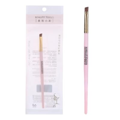 China Angular Blush Lameila Cheap Custom Plastic Mini Synthetic Hair Eye Brow Lip Eyebrow Makeup Brush Blending Single Eyeline Brush B0481 for sale