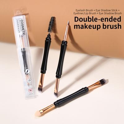 China Factory Sellers Lameila Flat Brush Angled Concealer Pencil Eyeliner Eyeshadow Concealer Eyelash Sweeps Single Pack Black Gold Makeup Brush B0529 for sale