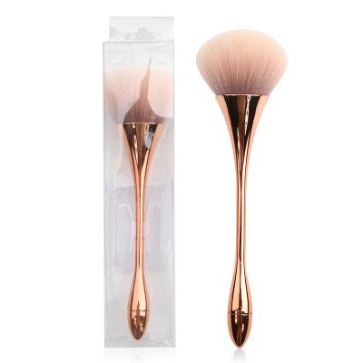 China 2 Different Size Foundation Makeup Powder Fluffy Custom Brush Logo Soft And Unique Soft Brushes For Make Up for sale