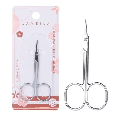 China Simple Pointed Eyebrow Beauty Scissors Individually Eyebrow Pluckers Cheap Multifunctional Right Handed Scissors For Women Portable A0410 for sale