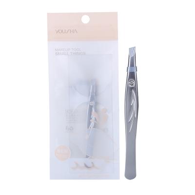 China Professional Single Slanted Eyebrow Tweezer Professional Single Slanted Eyebrow Clip Stainless Steel Eyebrow Tweezers Featured Private Label Eyebrow Tweezers For Women for sale