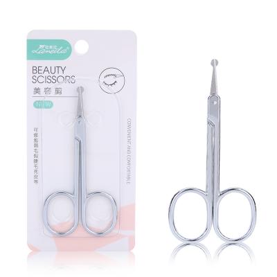 China Eyebrow Scissors With Comb Lameila Beauty Hair Remover Wholesale Cheap Scissors Cut Nose Hair Clippers For Men Small Safe Protection Eyebrow Scissors A0431 for sale