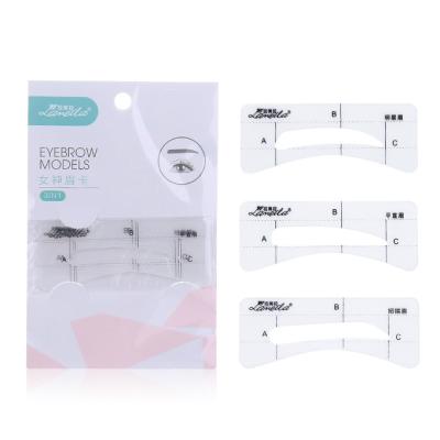 China 3 Different Eyebrow Eva Stencil Model Eyebrow Eco - Friendly Stencils Template Kit Eyebrow Shaping Ruler for sale