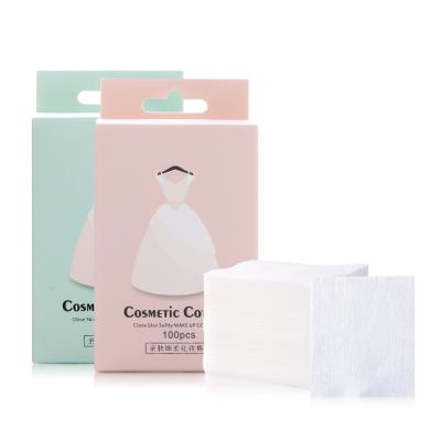 China Lameila Nonwoven Fabric Makeup Remover Cotton Pads Soft High Quality Organic Single Layer 100pcs Cotton Pads Gently B0101 for sale