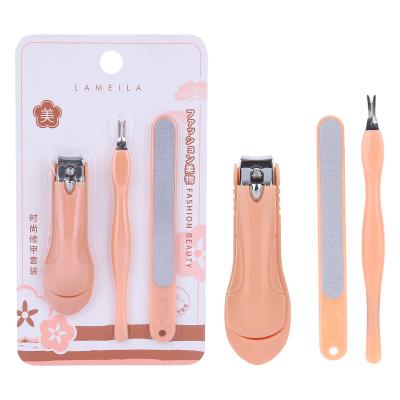 China Manicure Pedicure Tools Lameila Single Pointed Full Stainless Steel Nail Care Tools Travel Women Good Handle 3pcs Nail Manicure Care Pedicure Set 3036 for sale