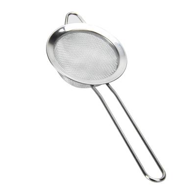 China Sustainable Premium Quality Good Mesh Stainless Steel Strainers With Rest Handle For Kitchen Food for sale