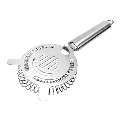 China Hot-selling Sustainable Stainless Steel Ice Strainer Ice Filter Bartender Bar Tools for sale