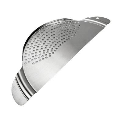 China Kitchen Accessories Stainless Steel Viable Draining Water Filter Pan Pot Strainer Colander for sale