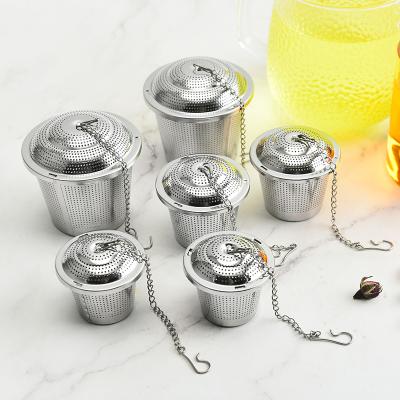 China Sustainable Hot Selling Fine Tea Filter Balls Stainless Steel Tea Steeping Infuser for sale