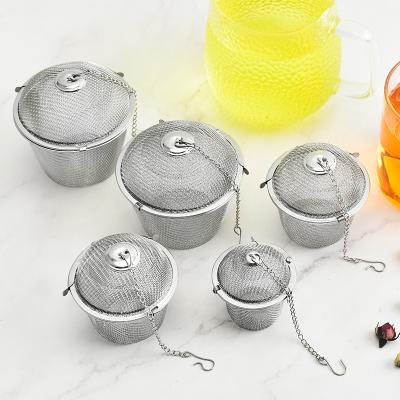 China Sustainable Wholesale Customized Stainless Steel Wire Mesh Tea Infuser Pendant Tea Strainer for sale