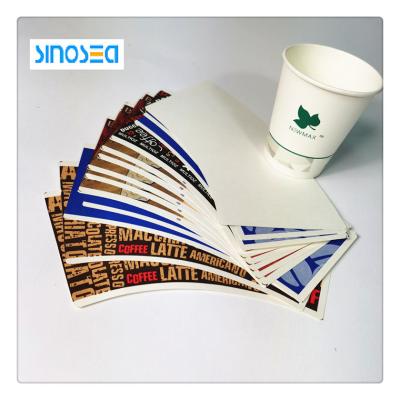 China Moisture Proof Disposable Wood Pulp PE Coated Paper Cup Fan With Specialty Paper for sale