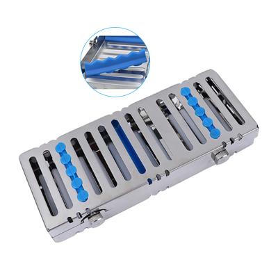 China Durable Stainless Steel Dental Autoclavable Tray Dental Instrument Cassette With Lock for sale