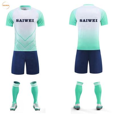 China Sets Wholesale custom football wear set embroidery soccer football wear sublimated soccer jersey for men for sale