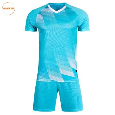 China Sets Wholesale Ripple pattern Unique Design Soccer Uniform Jersey football wear modelos camisetas deportivas futbol mundial shirt for sale