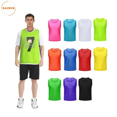 China Sets Custom soccer bibs breathable pinnies soccer vest big Mesh Football Training Vest football Bibs for sale