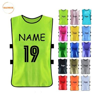 China Sets custom soccer Sports Training Bibs breathable pinnies soccer vest Mesh Football Training Vest football Bibs with belt for sale