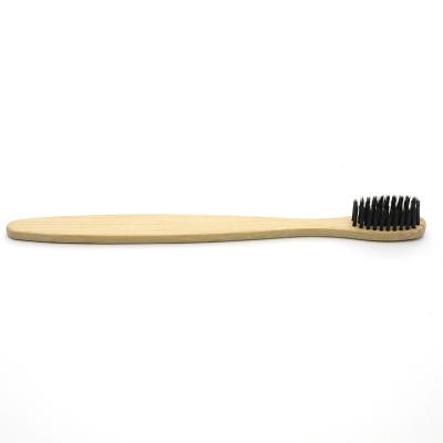 China Durable 100% Natural Biodegradable Organic Eco Friendly Bamboo Toothbrush With Logo for sale