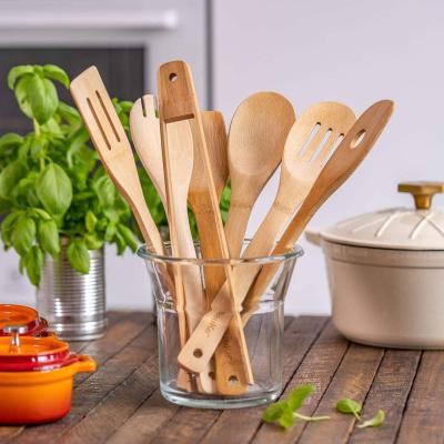 China Sustainable Natural Bamboo Shovel Wooden Spatula Administer Instruments Eco-Friendly Non-Stick Wooden Spoon Kitchen Cooking Tools for sale