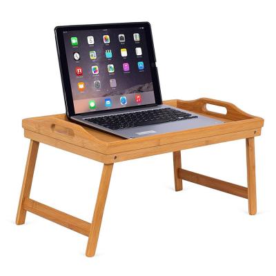 China Breakfast Lap Tray Laptop Desk Computer Desk 100% Bamboo Solid Bamboo (Height) Adjustable for sale