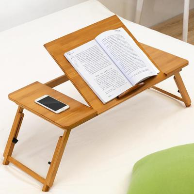 China (Height) Adjustable Folding Bamboo Laptop Table Sofa Bed Desk With Mouse For Notebook Books for sale