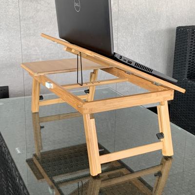 China Bamboo Lap Desk Book Reading Tray Dormitory Bed Stand Shelf (Height) AdjustableBed Adjustable Laptop Desk for sale