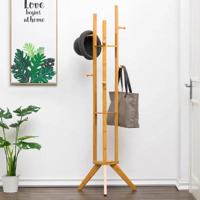 China Eco-Friendly ClothesTrees Expandable 3-Tier Coat Rack Bamboo Hat Rack With Hooks for sale