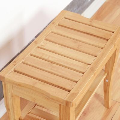 China Eco-Friendly 100% Natural Bamboo Shower Bench For Bath for sale