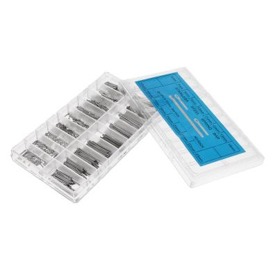 China 360pcs Stainless Steel Watch Band Split Pins With Box Stainless Steel Watch Band Strap Link Pins Cotter Bar Assortment Watch Repair Tools for sale