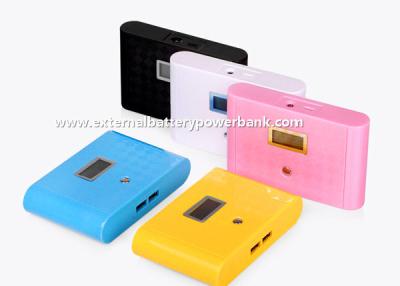 China Square LCD Indicator Dual USB Pocket Power Bank 12000mah for MP5 / PSP / Camera for sale