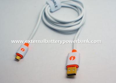 China Rundes weißes Daten-Kabel des Mikro-USB2.0 für Android-Telefone Samsung HTC/Blackberry zu verkaufen