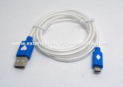 China 1M Micro USB Data Transfer Cable with Blue Light for Samsung Android Phones for sale